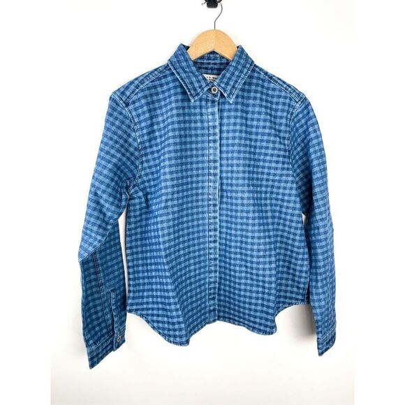 NWT Sandrine Rose Gingham Button Down Shirt Size L - Picture 2 of 12